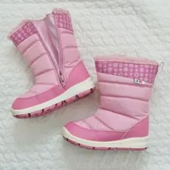 IFME スノーブーツ 15 子供 ベビー キッズ 雪用 冬用 靴 ピンク