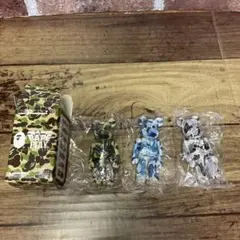 BE@RBRICK 100% A BATHING APE ベアブリック　セットのサムネイル