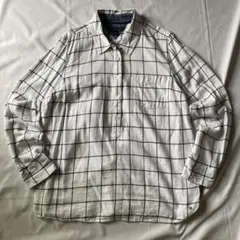 00s TOMMY HILFIGER ネルシャツ ホワイト y2k 平成 大人気