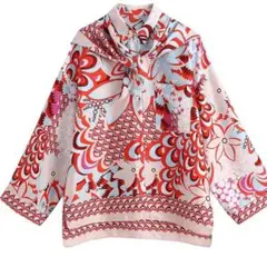 ZARA ブラウス　シャツ　スカーフ付き