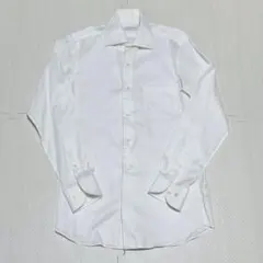 グリーンレーベル　ホワイト長袖シャツ ポケット付き　38