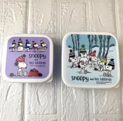 【新品未使用品】PEANUTS スヌーピー 保存容器 2個セット 送料込みのサムネイル