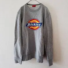 【美品】Dickies ディキーズ　スウェット トレーナー ロゴプリント グレーのサムネイル