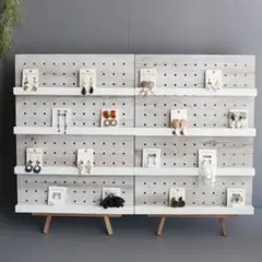 イベント什器 アクセサリー ディスプレイ棚　 ホワイト 折り畳み 　2点セット