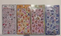 ディズニー　プチドロップステッカー　プーさん　バンビ　101匹　スティッチ