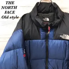《希少》ザノースフェイス☆ダウンジャケット L 刺繍ロゴ ネイビー D294
