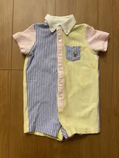 Ralph Lauren ストライプロンパース 3M