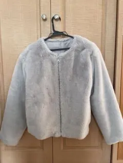 グレー ファー ボアジャケットブルゾン　GU Mサイズ
