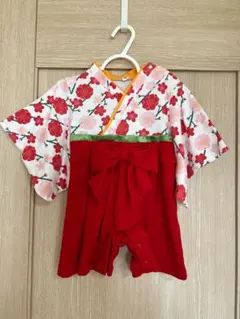 袴ロンパース 60 3m お食い初め ひな祭り 初節句 正月