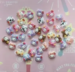 サンリオ キティ 顔 ネイルパーツ 50個mixのサムネイル