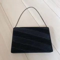 黒 ストライプ クラッチバッグ フォーマル パーティーバッグ