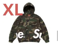 Supreme Big Logo Zip Up Sweatshirt camo