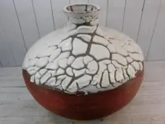 特大花瓶 花器 陶芸 陶器 産地作家等詳細不明 銘有 置物 床の間 G13221