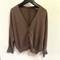 お値下げしましたレスピーギ　シアーカーディガン　ショート丈