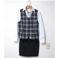 事務服コスプレ3点セット/シャツ・ベスト・スカート