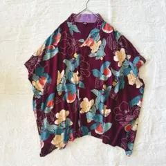 80s 90s KENZO リーフ柄 総柄 ノースリーブ シャツ - メルカリ
