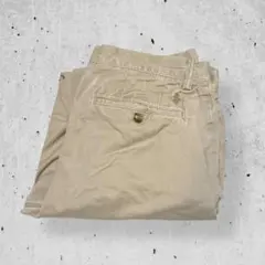 ポロラルフローレンポロチノパンストレッチストレートベージュポニー刺繍ロゴ古着M