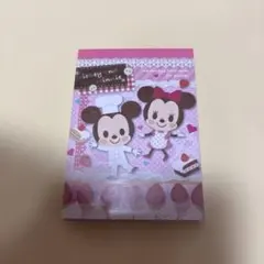 ミッキーミニー　メモ帳　平成レトロ