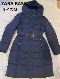 ZARA ベーシック　ダウンコート　ロング　フードファー　きれいめ　防寒