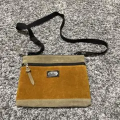 スエードショルダーバッグ オレンジベージュ
