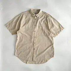 短丈Lサイズ 90s 白タグ OLD GAP 半袖チェックシャツのサムネイル