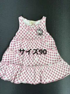キティちゃん　ドット柄　ワンピース　90のサムネイル