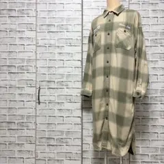 AVIREX Belle アビレックス チェックシャツワンピース ロング丈 F