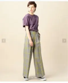 タックワイドパンツ