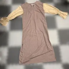 mily bilet 長袖カットソーワンピース Vネック