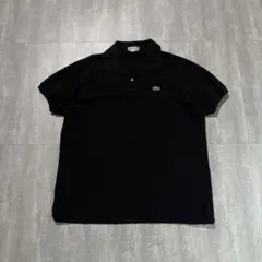 LACOSTE ポロシャツ ビッグロゴ ブラック - メルカリ