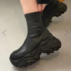 美品【オリエンタルトラフィック】スニーカーソールショートブーツ 厚底 軽量 L