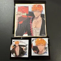 BLEACH LAM コラボ ポップアップ 缶バッジ 色紙 黒崎一護 - メルカリ