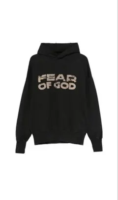 FEAR OF GOD ロゴ パーカー ブラックのサムネイル