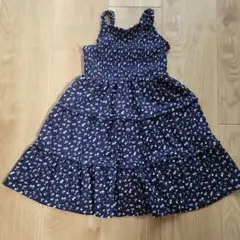 ZARA フラワープリント ノースリーブワンピース