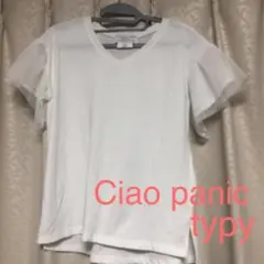 ★最終値下げCiao panic typy 袖シースルー二重袖　白Tシャツ