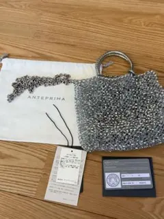 美品】✨アンテプリマ カルツォーネ スモールワイヤーバッグ シルバー