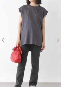 レプシィムマタニティ スリムフィットパンツ グレー