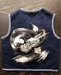 「新品未使用」飛龍ベスト　９０サイズ　日本製　和風