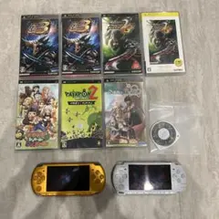 PSP 本体　カセット8本セット　希少色　ブライトイエロー