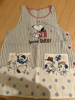 スヌーピー エプロン ④ストライプ