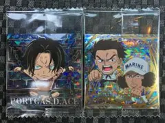 ワンピース　大海賊シールウエハース　シークレット　コンプ　全2種　エースsec