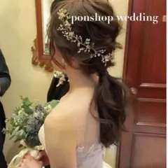 かすみ草 ヘッドドレス ヘアアクセサリー