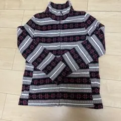 ユニクロ　レディース　フリースフルジップジャケット　北欧柄　ノルディック柄