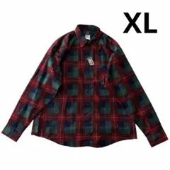 90s GFC チェック柄 プリントネルシャツ XL デッドストック