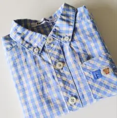 (極美品)familiar チェック柄シャツ 90サイズ