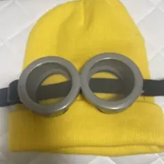 ミニオン風ゴーグル付き帽子