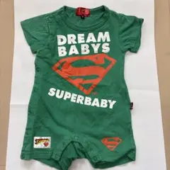SUPERBABYロンパース 70グリーン
