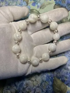 一点物　天然シェルブレスレット　上品