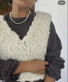 searoomlynn PAPER KNIT MULTIボタンCHIBIベスト Searoomlynn Denim chibiベスト グレー - メルカリ