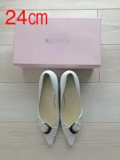 DIANA★白★パンプス★24㎝★